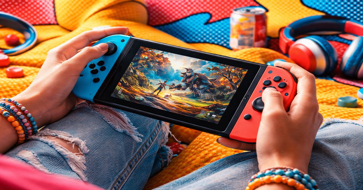 nintendo switch in use