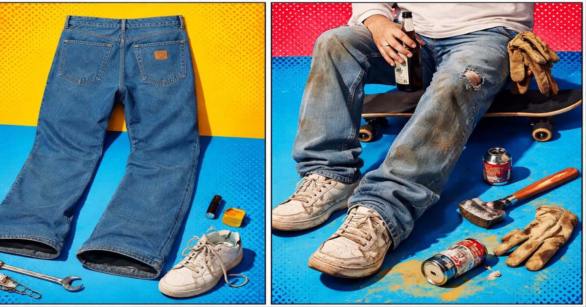 carhartt wip jeans in use