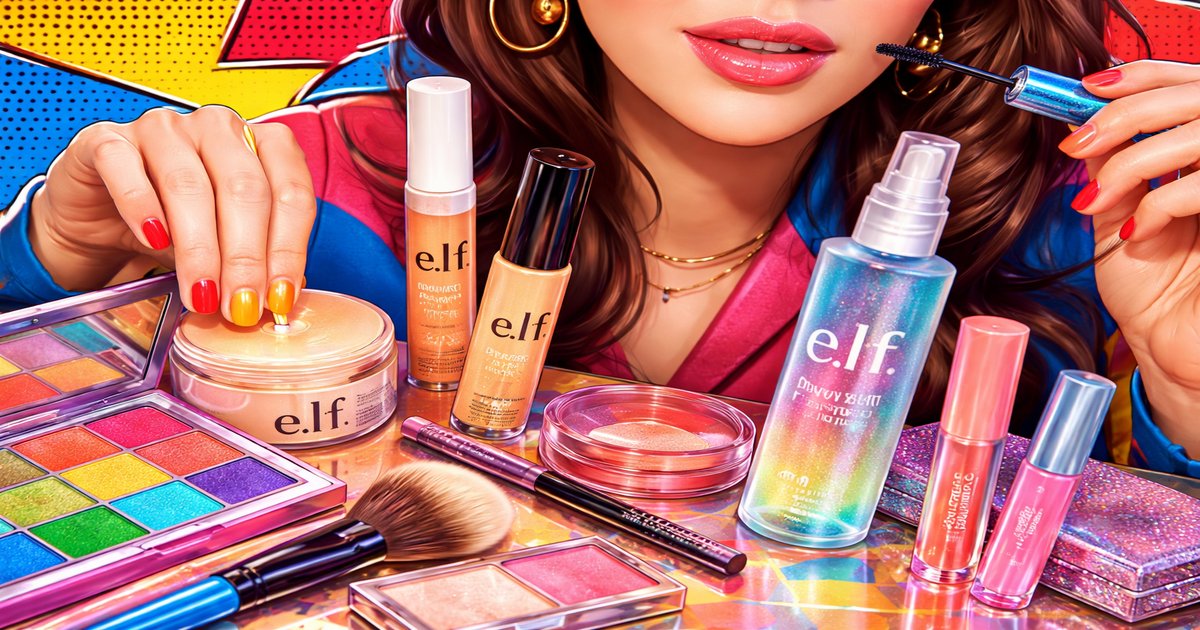 e.l.f. cosmetics in use